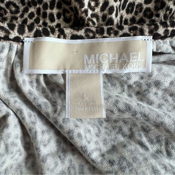 Michael Michael Kors Animal Print Top Size L - Picture 5 of 6